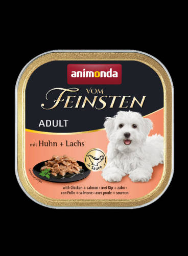 Animonda Vom Feinsten Adult (csirke,lazac mártásban) alutálkás - Felnőtt kutyák részére (150g)