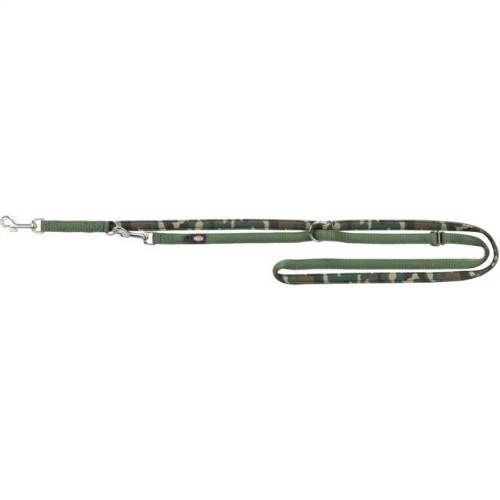 KT24: Trixie Premium Adjustable Lead with Neoprene Padding - álítható póráz (terepszínű/sötét zöld) XS (2m/10mm)