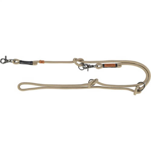 Trixie Be Nordic Leash - kiképzőpóráz fonott kötélből (homok/fekete) S-M (2m/Ø8mm)