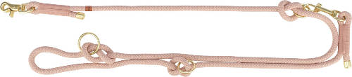 Trixie soft rope adjustable lead - kiképzőpóráz, fontt kötélből (rózsaszín/világos rózsaszín) kutyák részére (M-L:2m/Ø10mm)