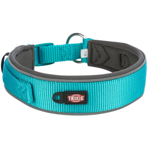 KT24: Trixie premium collar, extra wide (L) - nyakörv (extra széles,óveánkék/grafit) kutyák részére (L) 46-55cm/50mm