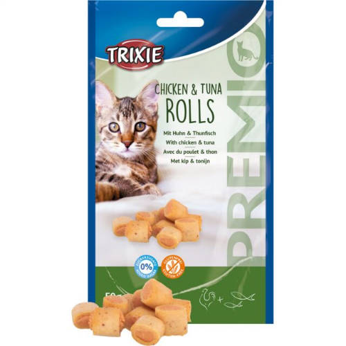 Trixie Premio Chicken & Tuna Rolls  - jutalomfalat (csirke,tonhal) macskák részére (50g)(KIZÁRÓLAG RENDELÉSRE!)