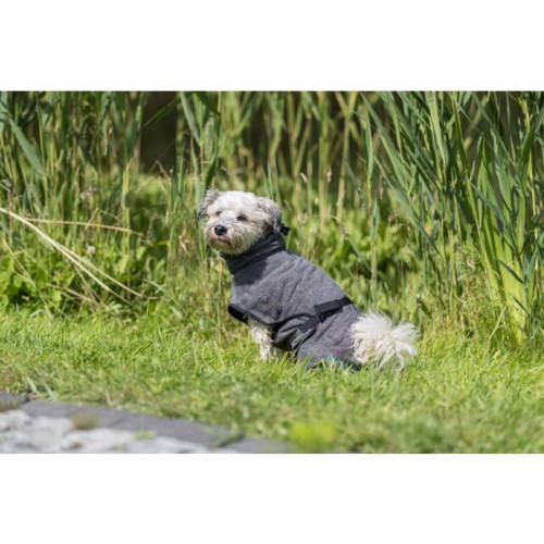 Trixie Bathrobe XS - fűrdőköpeny (szürke,frottír) kutyák részére (30cm)