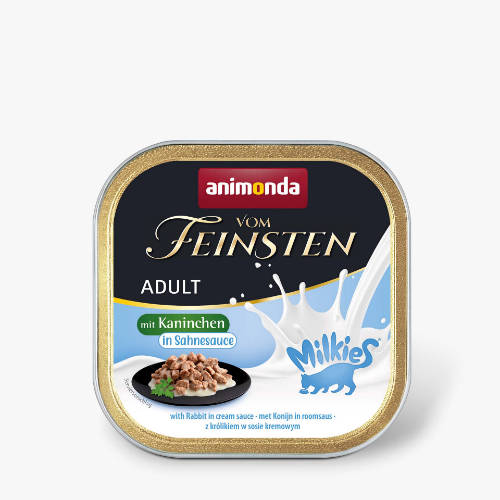 Animonda Vom Feinsten Adult mit Milkies-Sauce mit Kaninchen in Sahnesauce - nedvestáp (nyúl, tejszínes szósszal) macskák részére (100g)