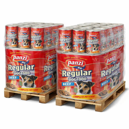 Akciós Raklapos ár: Panzi Regular konzerv - marha - kutyáknak (1240g)