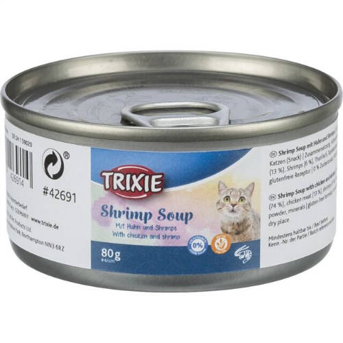 Trixie Shrimp Soup with chicken and shrimp - kiegészítő eleség (csirke,garnéla) macskák részére (80g)