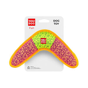 WAUDOG Fundog - játék (boomerang,pink) kutyák részére (24x14cm)