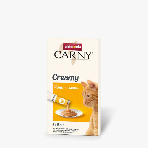 Carny Adult Creamy mit Huhn + Taurin - kiegészítő eleség (csirke,taurin) macskák részére (6x15g)