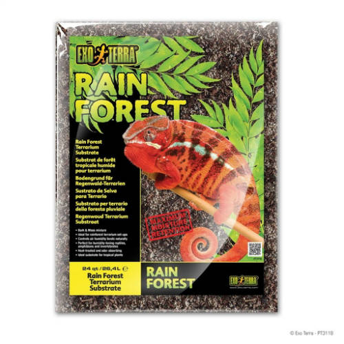 Exo-Terra Rain Forest Substrate - Fenyőkéreg és mohakeverék talaj terráriumokba  (26,4l)