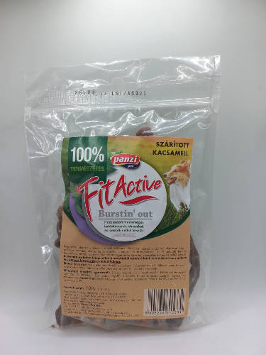 FitActive snack - jutalomfalat (szárított kacsamell) kutyák részére (100g)