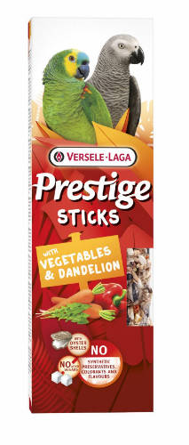 Versele Laga Prestige Sticks Dupla Rúd (zöldség, pitypang) - kiegészítő eleség nagypapagájok részére (2db/140g)