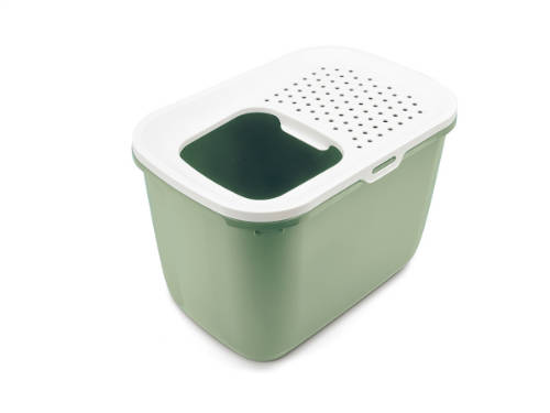 Savic Hop In - macska WC (fehér-zöld) macskák részére (58.5x39x39.5cm)