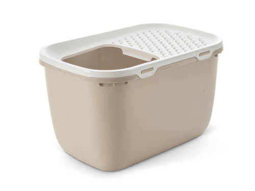 Savic Hop In - macska WC (fehér-mokka) macskák részére (74x49.7x43 cm)