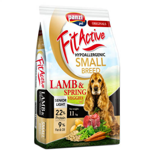 FitActive ORIGINALS SMALL BREED SENIOR/LIGHT HYPOALLERGENIC Lamb&Spring Veggies (bárány&tavaszi zöldségek) 11 kg