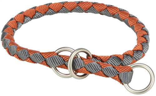 KT25. Trixie Cavo Stop-the-pull Collar - fonott nyakörv (rozsdabarna/grafit szürke) kutyák részére (S-M) 35-41/Ø12mm