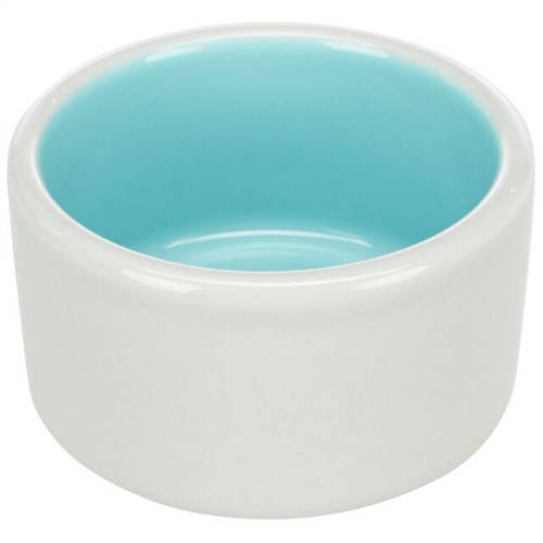 Trixie Ceramic Bowl - kerámia tál (fehér,kék) rágcsálók részére (100ml /Ø7cm)