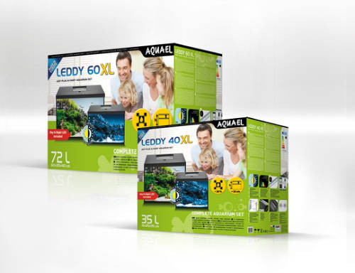 AquaEl Leddy Day & Night 40 black XL - akvárium szett (fekete) 35l/41x25x35cm
