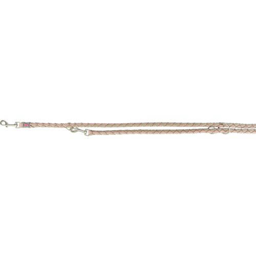Trixie Cavo Leash - kiképzőpóráz fonott kötélből (mályva/homok) S-M (2m/Ø12mm)