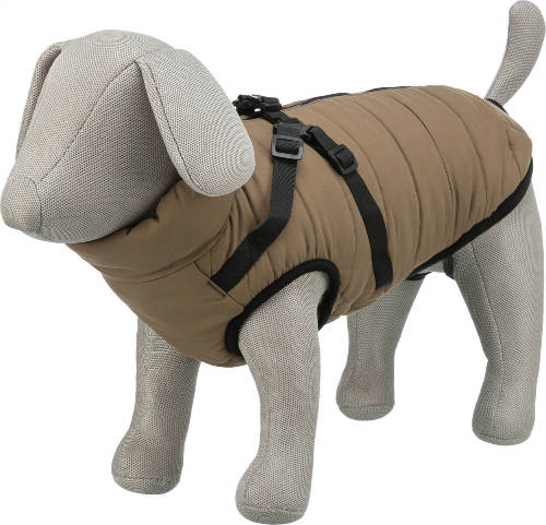 Trixie Pirou téli kabát hámmal, S:36 cm, homok