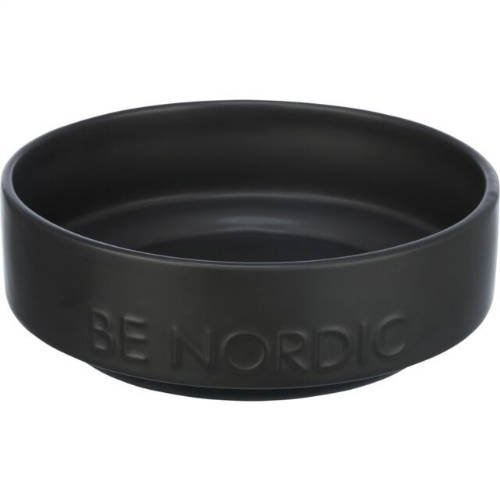 Trixie  BE NORDIC kerámia tál - kerámia fekete)kutyák részére (0,5l /ø16cm)