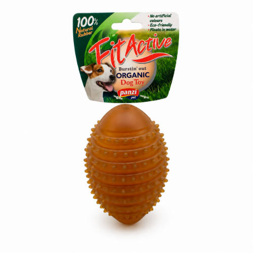Fitactive natúr gumijáték studded Rugby Labda  L - játék kutyák részére