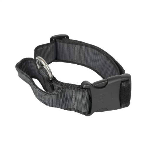 Julius K-9 Color&Gray nyakörv fogóval és cserélhető felírattal, (40mm), fekete 100HA-K-2024