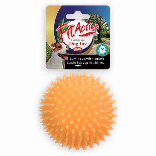 Fitactive Phosphorescent Hedgehog Ball - vinil játék (foszforeszkáló süni labda) kutyák részére (Ø10cm)