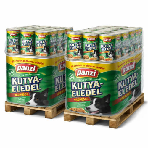 Akciós raklapos ár:  Panzi Regular konzerv - vadhús - kutyáknak (1240g)