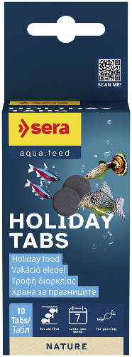 Sera Holiday - tablettás táplálék díszhalak részére (10db)