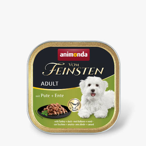 Animonda Vom Feinsten Adult (pulyka, kacsa, szószban) alutálkás - Felnőtt kutyák részére (150g)