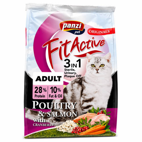 FitActive Cat 1,5kg 3in1 Poultry&Salmon with Cranberry
