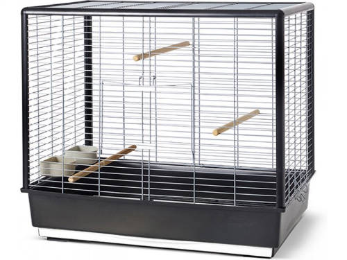 SAVIC Noah Knock Down - silver-black -összecsukható madárkalitka - silver-black, 80x50x70cm