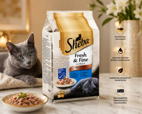 Sheba Adult Alutasakos - nedves eledel, Hal válogatás  (6x50g)