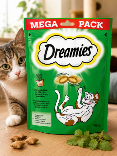 Dreamies Töltött falatkák - Catnip (180g)