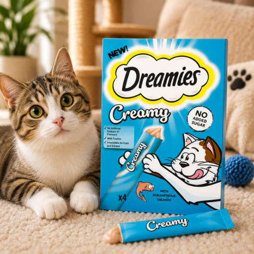 Dreamies jutalomfalat 4*10g - Creamy lazac