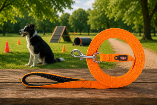 trixie Tracking Leash - nyomkövető póráz,pamut, M (narancs) 15m/Ø20mm
