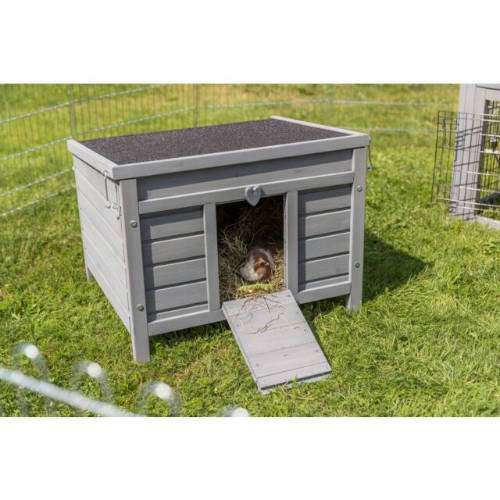 Trixie Small Animal Home - Kültéri nyúlház (szürke) rágcsálók részére (60x47x50cm)