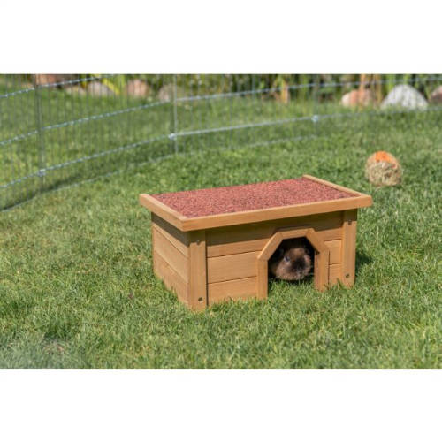 Trixie Small Animal Home - Kültéri nyúlház (sötét  barna) rágcsálók részére (40x20x28cm)