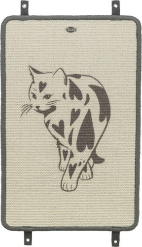 Trixie Mimi Scratching mat with toy - Kaparószőnyeg, macskamentával (70x45cm) szürke