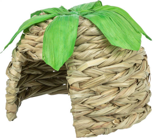 Trixie house with corn leaves, grass, kerek fűház, 13x10x13cm