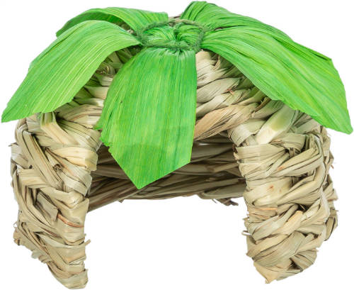 Trixie house with corn leaves, grass, kerek fűház, 16x12x16cm