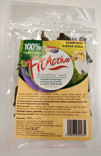 FitActive snack - jutalomfalat (szárított csont nélküli pulykaburger) kutyák részére (100g)