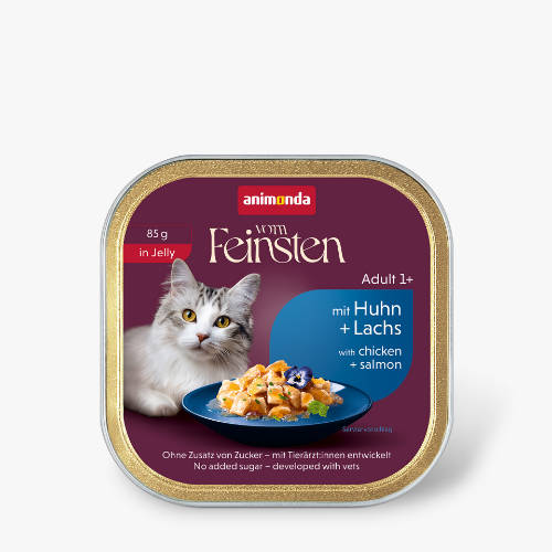 Animonda Vom Feinsten (csirke+lazac, zselében) alutasakos - Felnőtt macskák részére (85g)