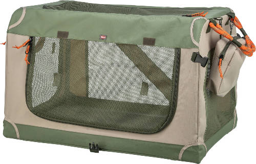 Trixie Comfy puha kennel, S:47.5×44.5×70 cm, olívazöld/bézs