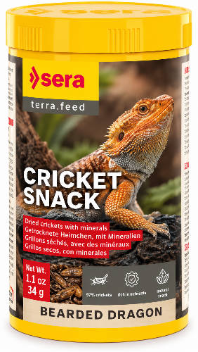 Sera BEARDED DRAGON Cricket Snach Mix 250ml/34g tücsök szakállas agámának