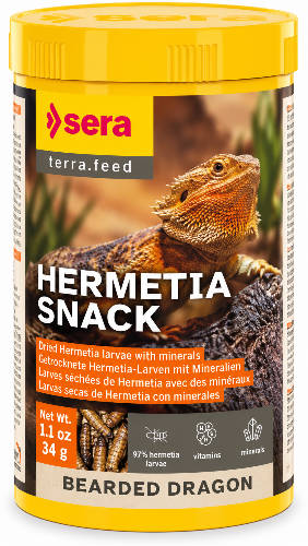 Sera BEARDED DRAGON Hermetia Snach 250ml/34g kukac, lárva szakállas agámának