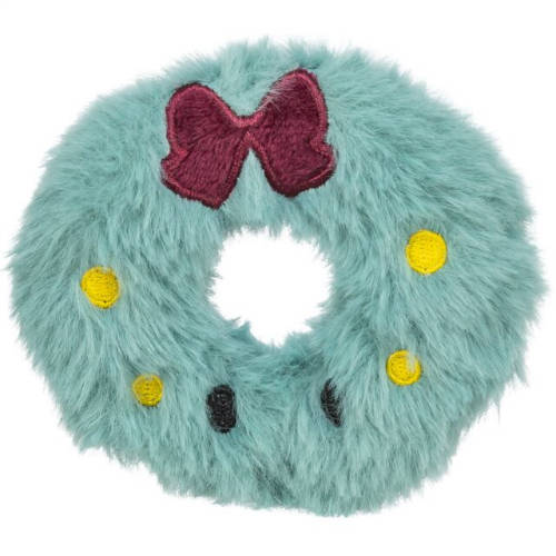 Trixie Xmas - játék (koszorú) macskák részére plüss (9cm)