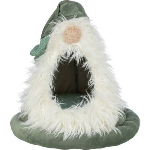 Trixie Xmas cave dwarf, vevlet look, 45x47cm,zsálya, törpe formájú bújó