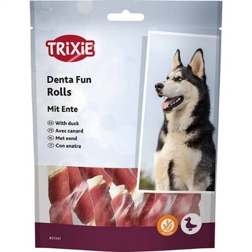 Trixie Denta Fun Mini Duck Chewing Rolls - jutalomfalat (kacsás) kutyák részére (6cm/120g)