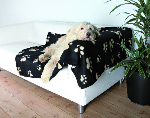 Trixie Barney Blanket - takaró (fekete/bézs mintás) kutyák részére (150x100cm)